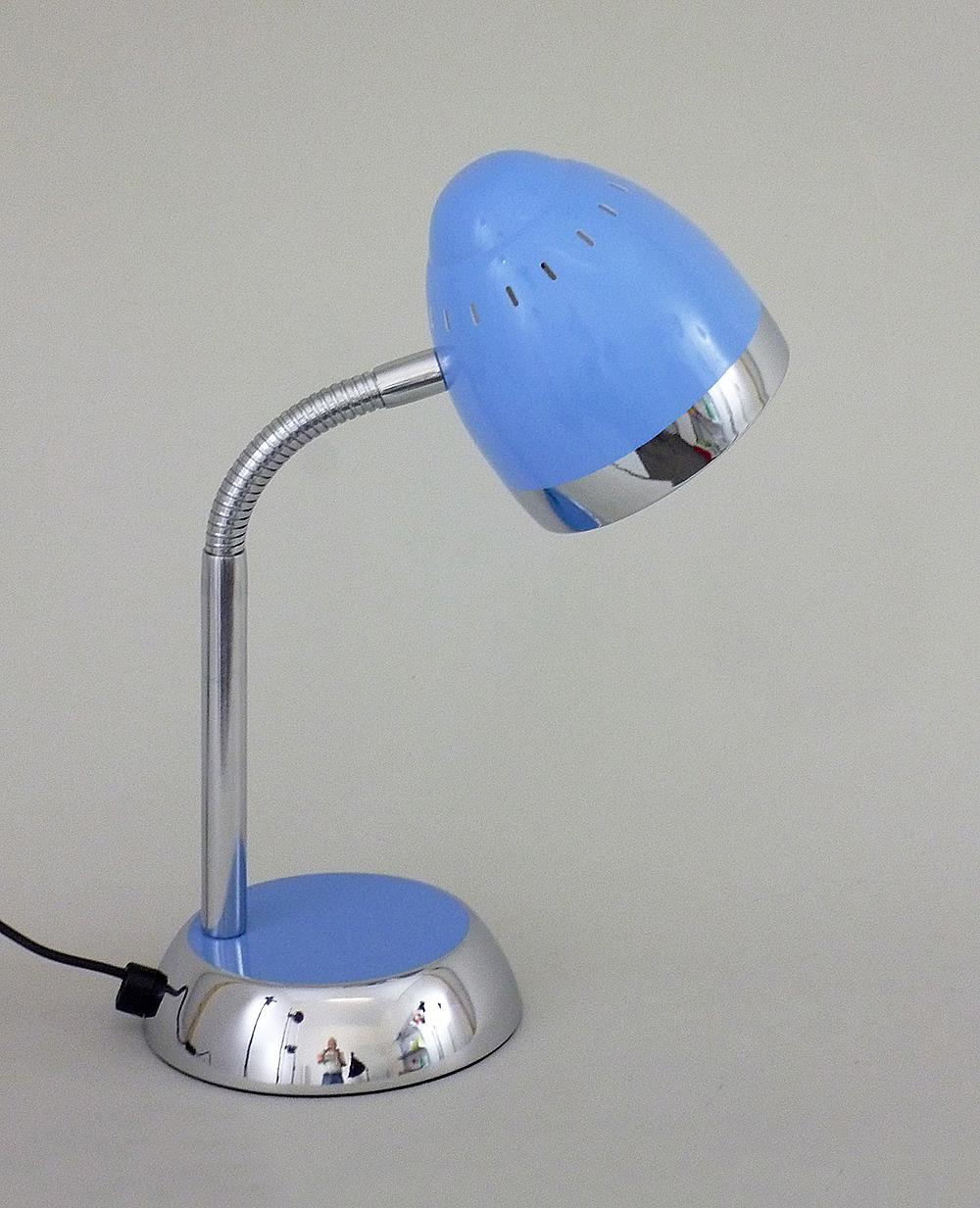 LED Tischleuchte Tom hellblau mit Flexarm