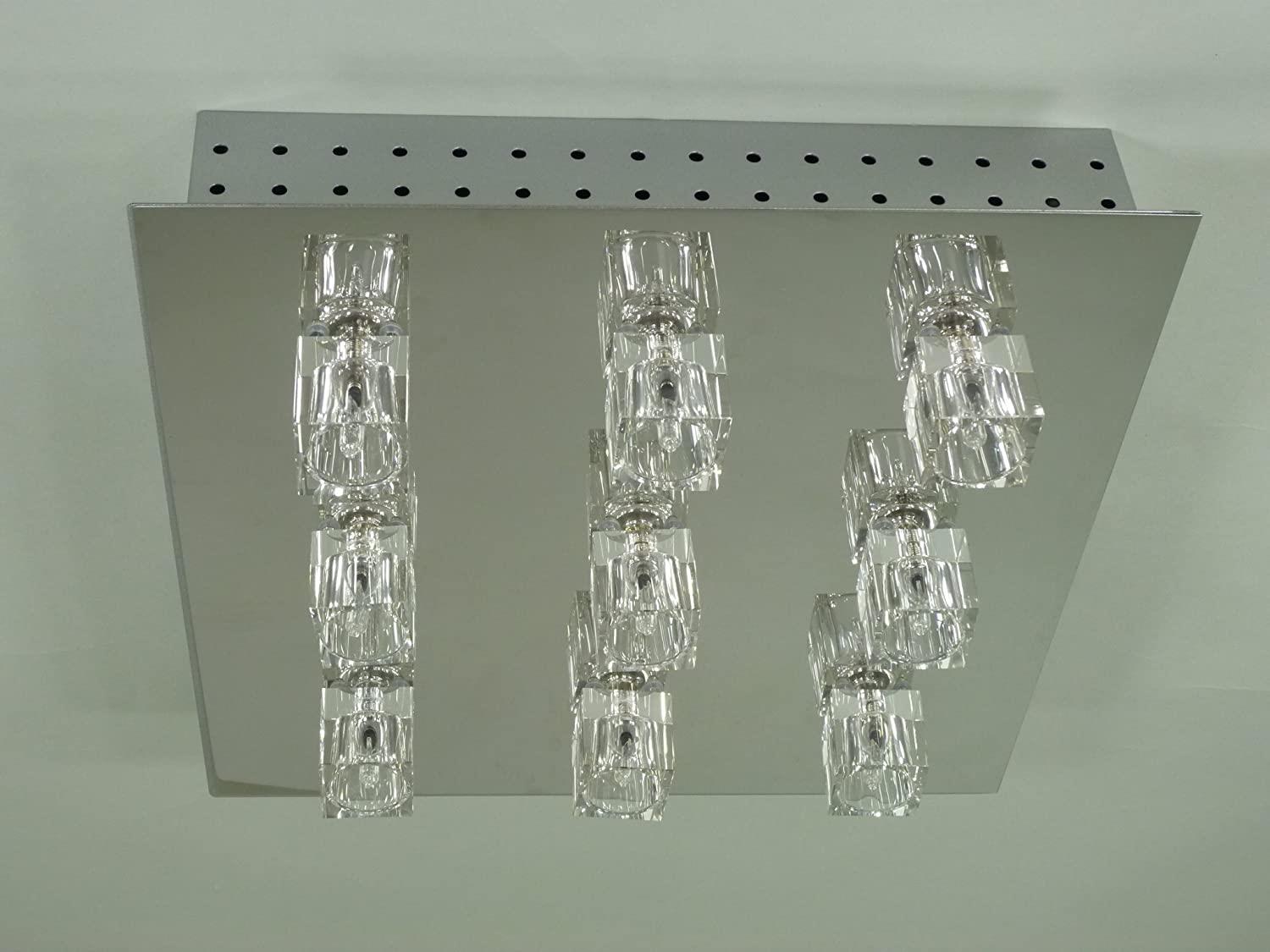 Deckenleuchte Crystal 9-flammig LED farbwechselnd