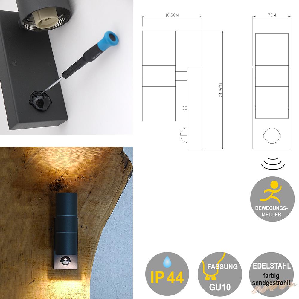 Aula Bornholm 2flg. mit Sensor anthrazit