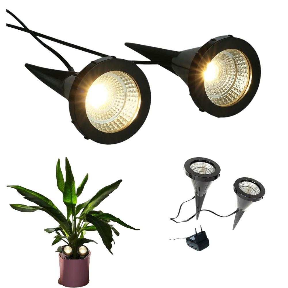 LED Pflanzenstrahler Jasmin 2er Set