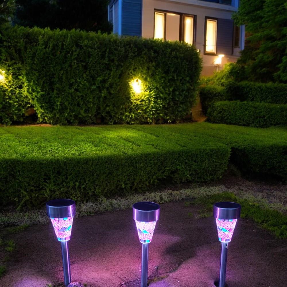 LED Solarleuchte Mosaik 3er Set