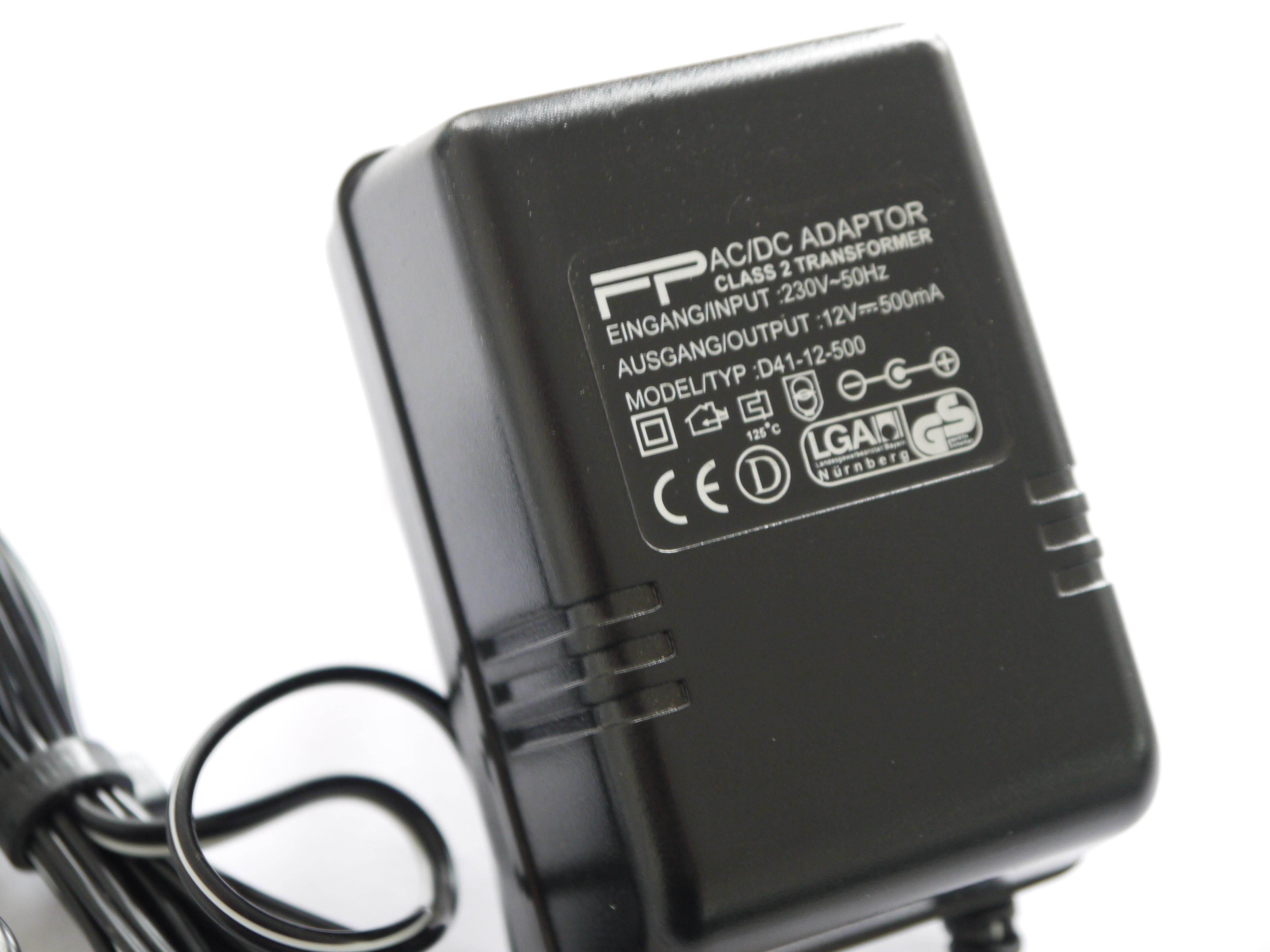 Steckertrafo 12V - 500mA AC/DC Netzteil mit Ringstecker