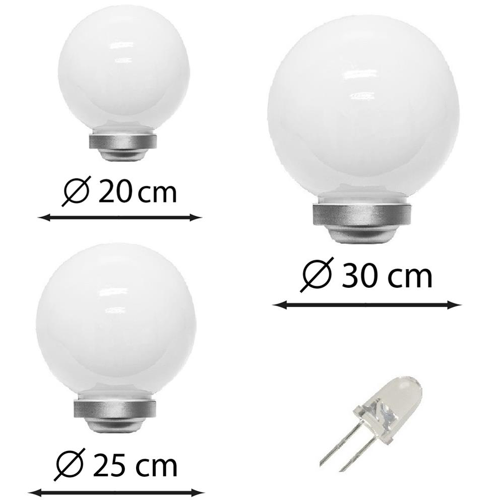 Solar-Kugel-Dekoleuchte OLA 20+25+30cm 