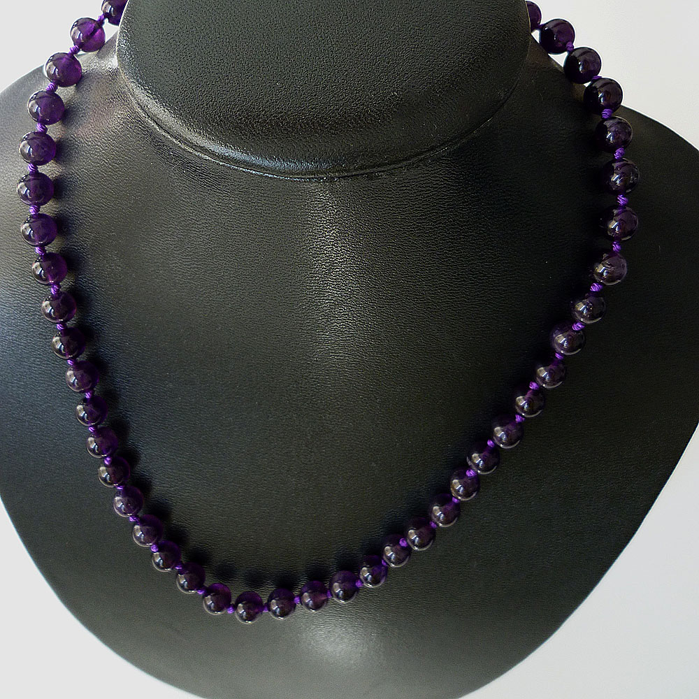 Edelstein Halskette aus Amethyst Kugelkette