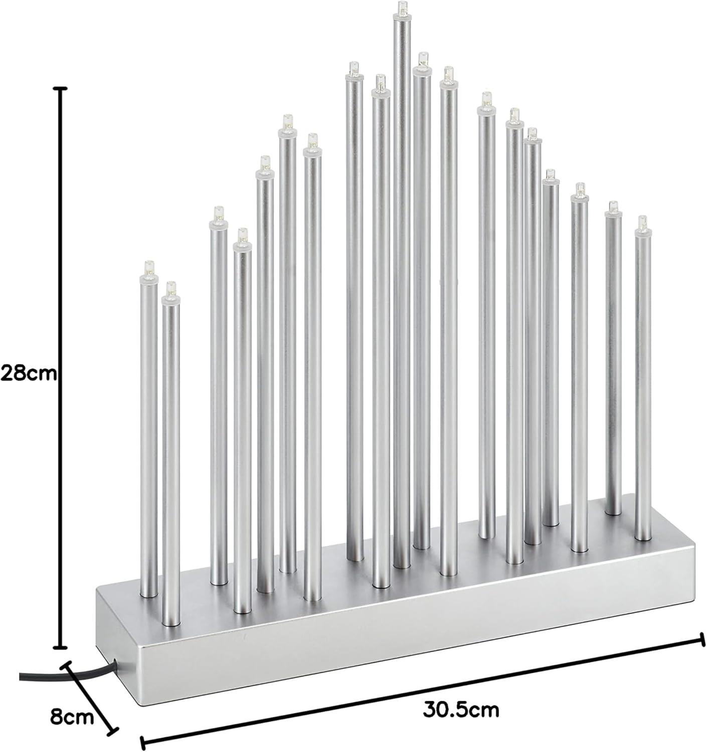 Stimmungsleuchte Pyramide 19-flammig Titanfarbig Weihnachtsbeleuchtung