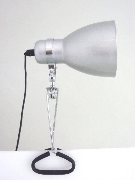 Moderne flexible Klemmleuchte Work E14-40W 3 Farben Kopfgelenk Leuchte Lampe silber