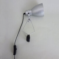 Moderne flexible Klemmleuchte Work E14-40W 3 Farben Kopfgelenk Leuchte Lampe silber