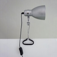 Moderne flexible Klemmleuchte Work E14-40W 3 Farben Kopfgelenk Leuchte Lampe silber