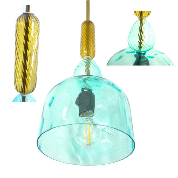 Moderne Glas Pendelleuchte Elia 1-flammig
