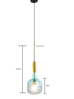 Moderne Glas Pendelleuchte Elia 1-flammig