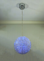 Moderne Halogen- LED Deckenleuchte Alissa 30cm Alu-Drahtgeflecht Pendellampe