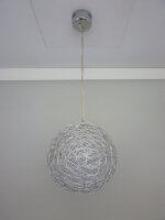 Moderne Halogen- LED Deckenleuchte Alissa 30cm Alu-Drahtgeflecht Pendellampe