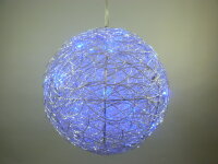 Moderne Halogen- LED Deckenleuchte Alissa 30cm Alu-Drahtgeflecht Pendellampe