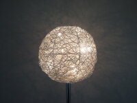 Moderne Halogen- LED Stehleuchte Alissa 40cm Alu-Drahtgeflecht Standlampe