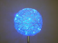 Moderne Halogen- LED Stehleuchte Alissa 40cm Alu-Drahtgeflecht Standlampe