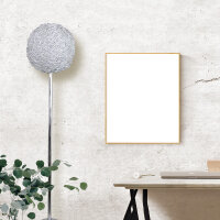 Moderne Halogen- LED Stehleuchte Alissa 40cm Alu-Drahtgeflecht Standlampe
