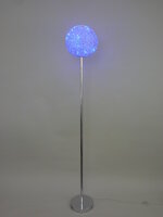 Moderne Halogen- LED Stehleuchte Alissa 30cm Alu-Drahtgeflecht Standlampe