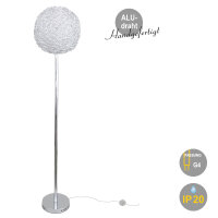 Moderne Halogen Stehleuchte Alissa 40cm Alu-Drahtgeflecht...