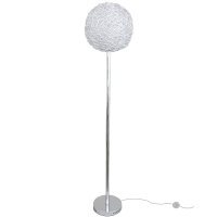 Moderne Halogen Stehleuchte Alissa 40cm Alu-Drahtgeflecht Standlampe