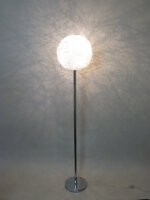 Moderne Halogen Stehleuchte Alissa 40cm Alu-Drahtgeflecht Standlampe