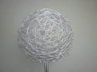 Moderne Halogen Stehleuchte Alissa 40cm Alu-Drahtgeflecht Standlampe