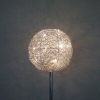 Moderne Halogen Stehleuchte Alissa 40cm Alu-Drahtgeflecht Standlampe