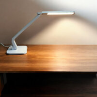 Moderne LED Tischleuchte JAN weiß USB...