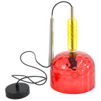 Pendelleuchte AYLA Glasschirm rot-gelb