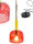 Pendelleuchte AYLA Glasschirm rot-gelb