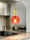 Pendelleuchte AYLA Glasschirm rot-gelb