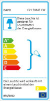 Pendelleuchte EIKO 4-flammig Decken-Hänge-Lampe chrom Glas weiß Fassung E14