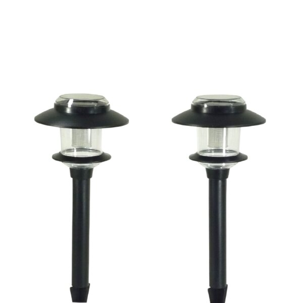 2 x Solarleuchte mit Erdspieß im Set "Modell 14" Solarlampe Gartenbeleuchtung