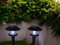 2 x Solarleuchte mit Erdspieß im Set "Modell 14" Solarlampe Gartenbeleuchtung