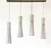 Pendelleuchte Siljia 4flammig moderne Lampe Nickel-Glas...