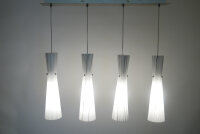 Pendelleuchte Siljia 4flammig moderne Lampe Nickel-Glas Hängelampe Deckenleuchte