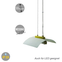 Pendelleuchte Viola Halogen Lampe messing Glas weiss...