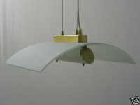 Pendelleuchte Viola Halogen Lampe messing Glas weiss Hängeleuchte Deckenlampe