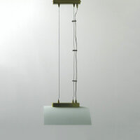 Pendelleuchte Viola Halogen Lampe messing Glas weiss Hängeleuchte Deckenlampe