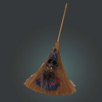 Reisigbesen mit Beleuchtung Halloween-Dekoration farbwechselnd Broom Merlin Geschenkidee