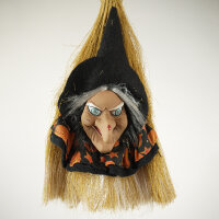 Reisigbesen mit Beleuchtung Broom Witch Halloween-Dekoration farbwechselnd Geschenkidee