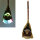 Reisigbesen mit Beleuchtung Broom Witch Halloween-Dekoration farbwechselnd Geschenkidee