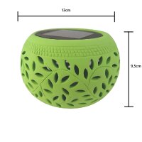 Solar Windlicht Keramik Solarleuchte Lampe & Windlicht Dekobeleuchtung Geschenk Blume