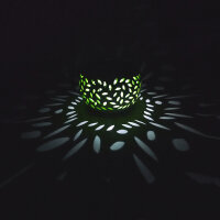 Solar Windlicht Keramik Solarleuchte Lampe & Windlicht Dekobeleuchtung Geschenk Blume