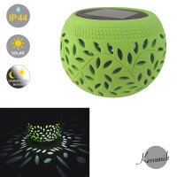Solar Windlicht Keramik Solarleuchte Lampe & Windlicht Dekobeleuchtung Geschenk Blume