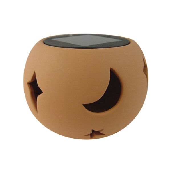 Solar Windlicht Keramik Solarleuchte Lampe & Windlicht Dekobeleuchtung Geschenk Mond & Sterne