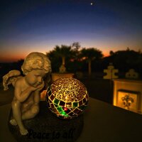 Solarleuchte Engel Mosaikkugel 1 LED Dekoration...
