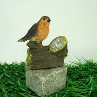 Solarleuchte Vogel auf Baumstamm1 LED, Gartendekoration Gartenbeleuchtung Solar
