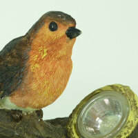 Solarleuchte Vogel auf Baumstamm1 LED, Gartendekoration Gartenbeleuchtung Solar