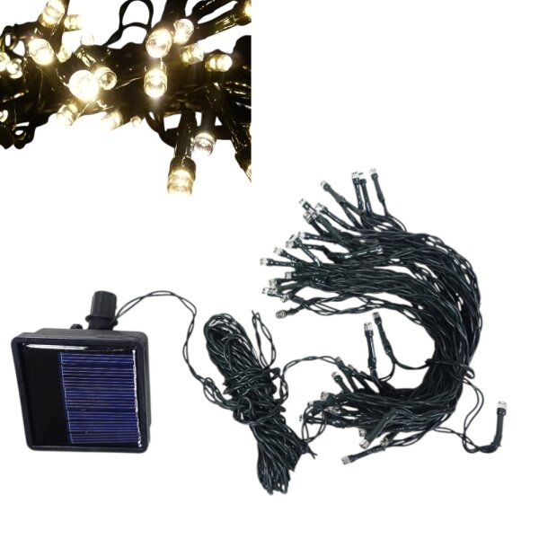 Solarlichterkette 48 LED warmweiß 14,5m Solar Leuchte Dekoration Geschenk Garten