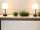 2 x Tischleuchte Linda im Set Tischlampe Metall Textilschirm